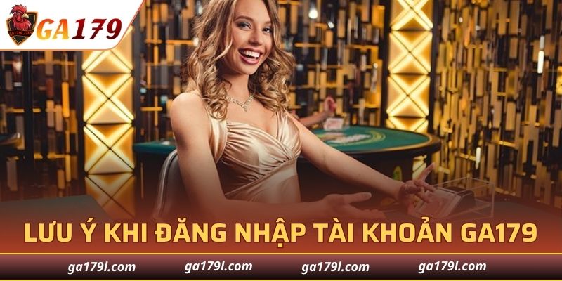 Lưu ý quan trọng khi đăng nhập tài khoản GA179
